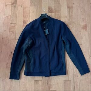 Massimo Dutti NWT men’s XL navy bomber style cardigan